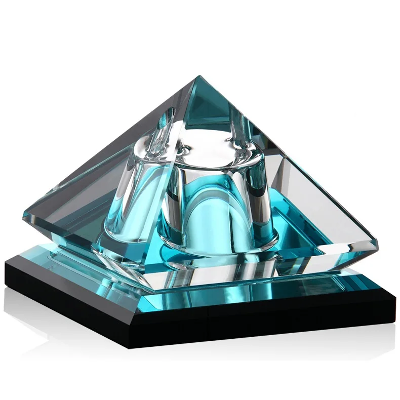 pyramid shape car crystal Perfume bottle for car interior and accessories decoration