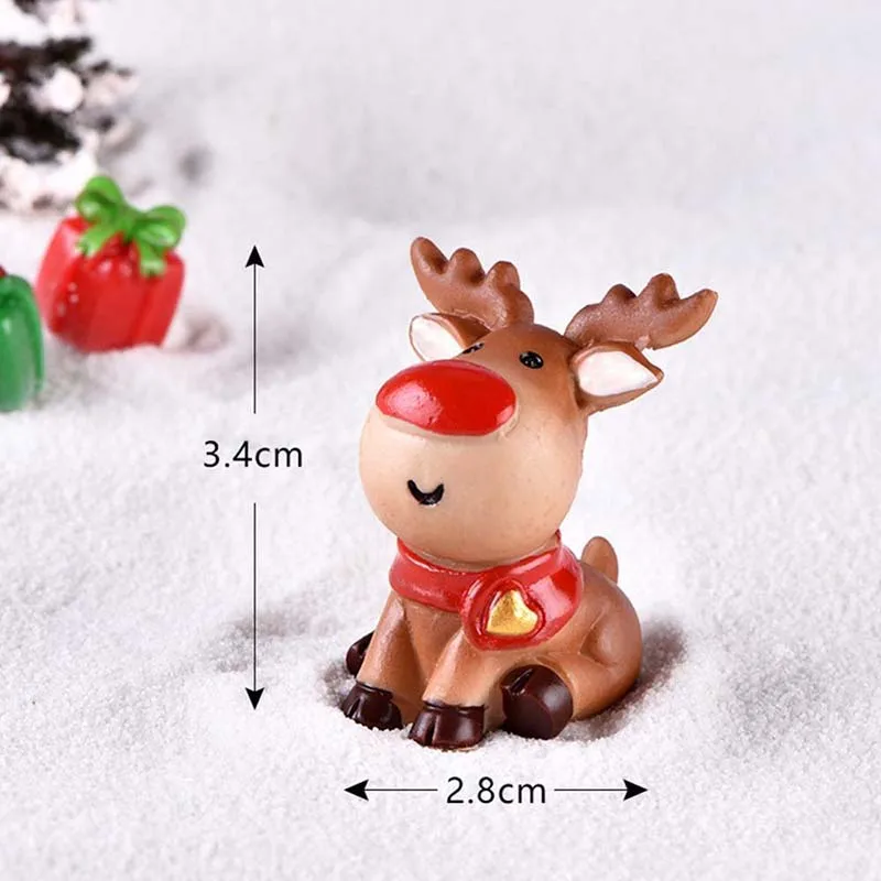 Custom make Christmas Resin Elk Santa Claus Ornaments Merry Christmas Decoration For Home Figurines Miniatures
