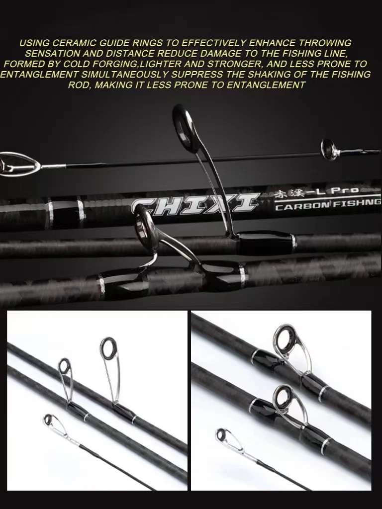 NEWRGY China High Quality Strong Lure Pole 1.85m 1.98m 2.08m All Carbon Casting And Spinning Rod