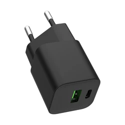 EU KR US UK Plug PD PPS QC3.0 GaN Tech 2 Port 30W Type C Fast Wall Charger For Samsung Phone Charger Adapter