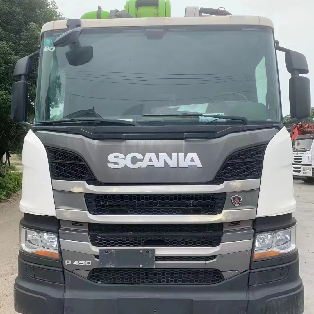 Доступный 2021 Zoomlion Lingyun Scania 59 м Подержанный бетононасос грузовик SCANIA шасси бум-насос Грузовики