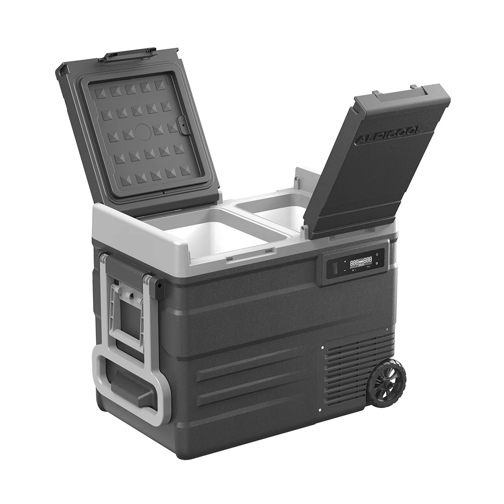 UD65E Alpicool car fridge dual zone Portable compressor Refrigerator for Car electric portable cooler 12v camping car freezer