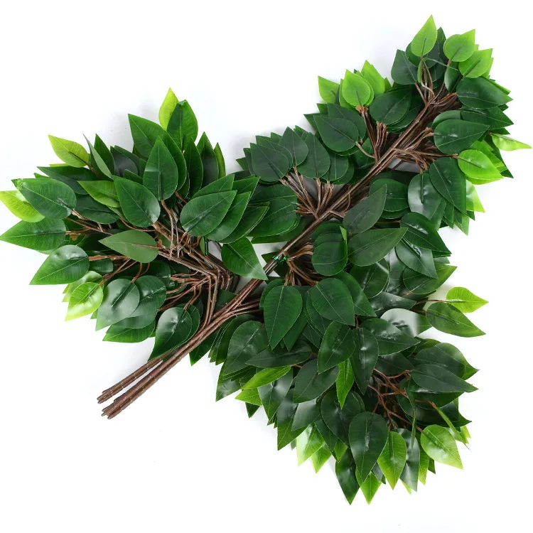 Wholesale Artificial Simulated Ginkgo Leaves Banyan Leaves Golden Silver Green Fake Branches Photography Props Home Decoration