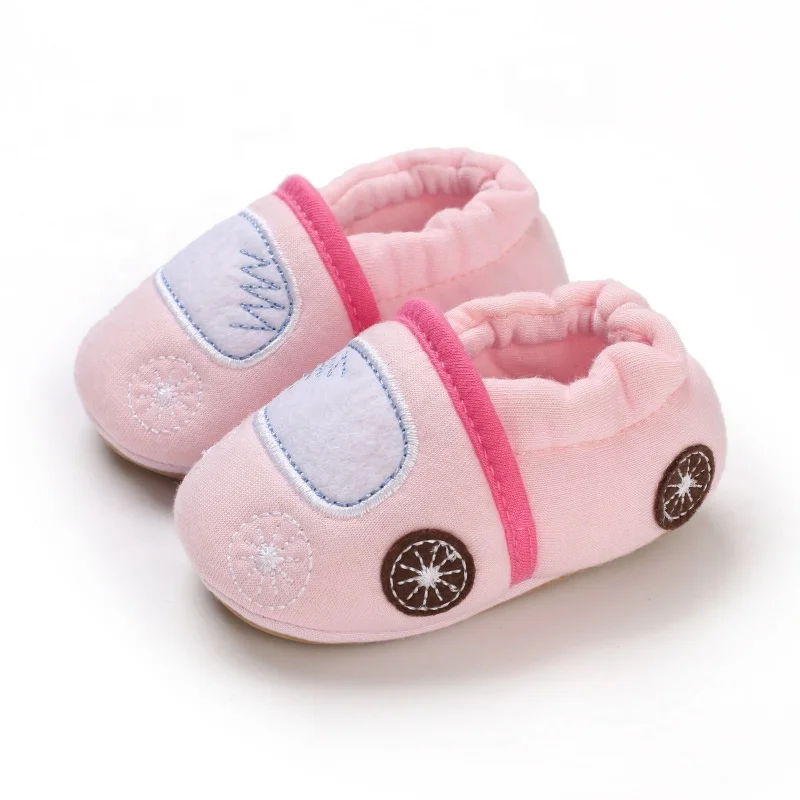 EVERTOP low MOQ cartoon design cow muscle sole soft winter prewalker sock shoes baby loafers