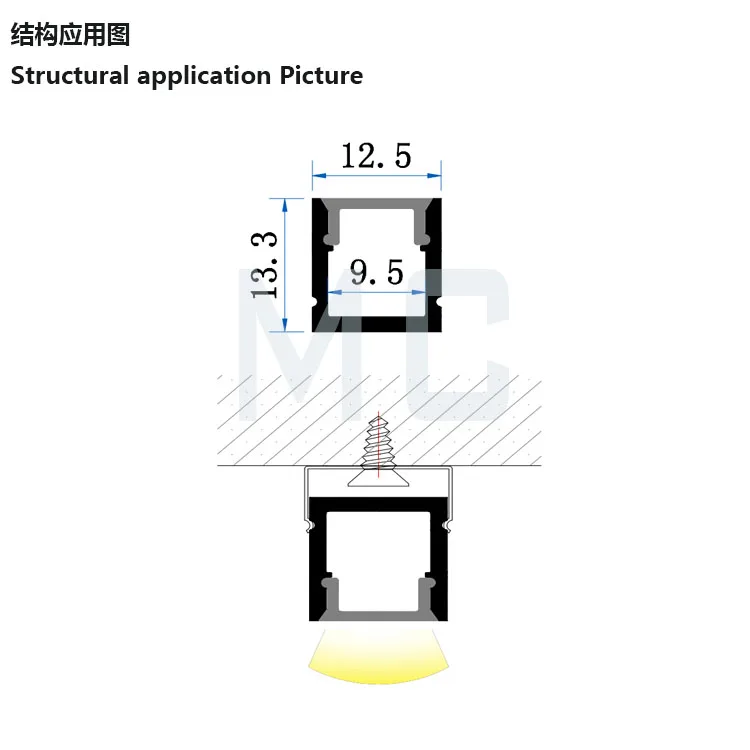 2022 High Quality surface mounted Profile Light Drywall Led Aluminum Extrusion Profile Factory Price aluminum led light