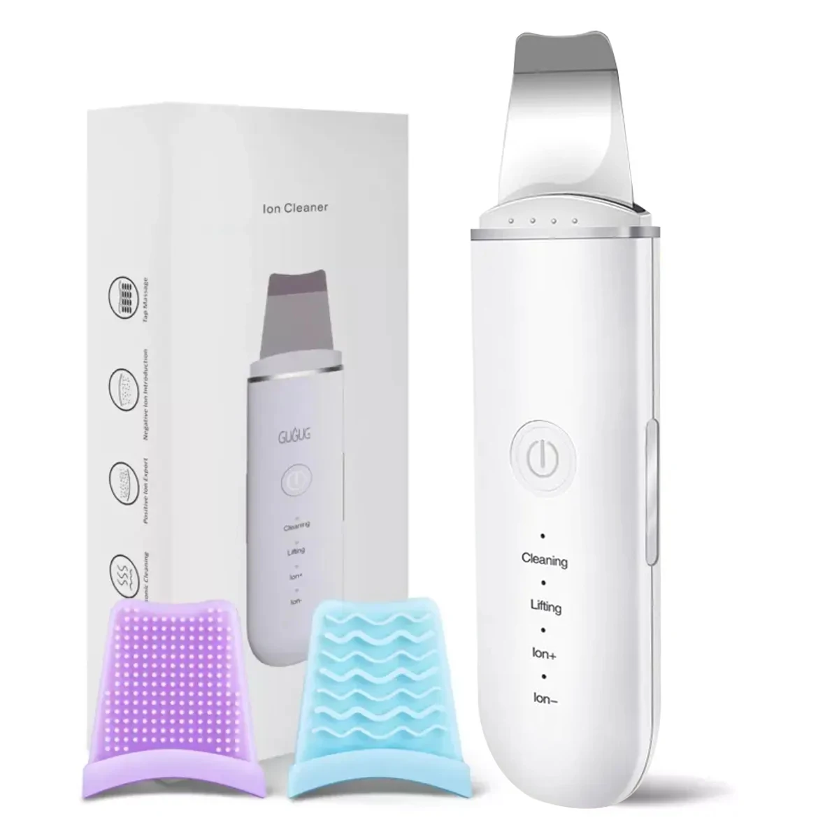 home use skin scrubber beauty equipment  personal-care ultrasonic face deep cleaning pores cleaner blackhead remover care tools