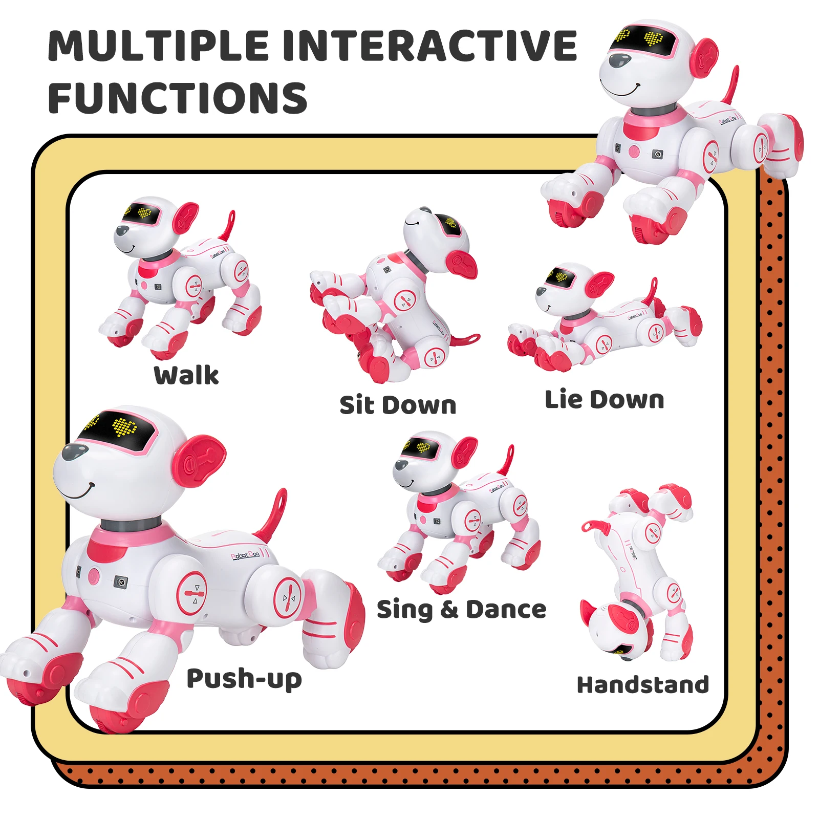 educational toys for kids 2024 electric dancing musical toy cartoon robot dog remote control electronic pets dog robot