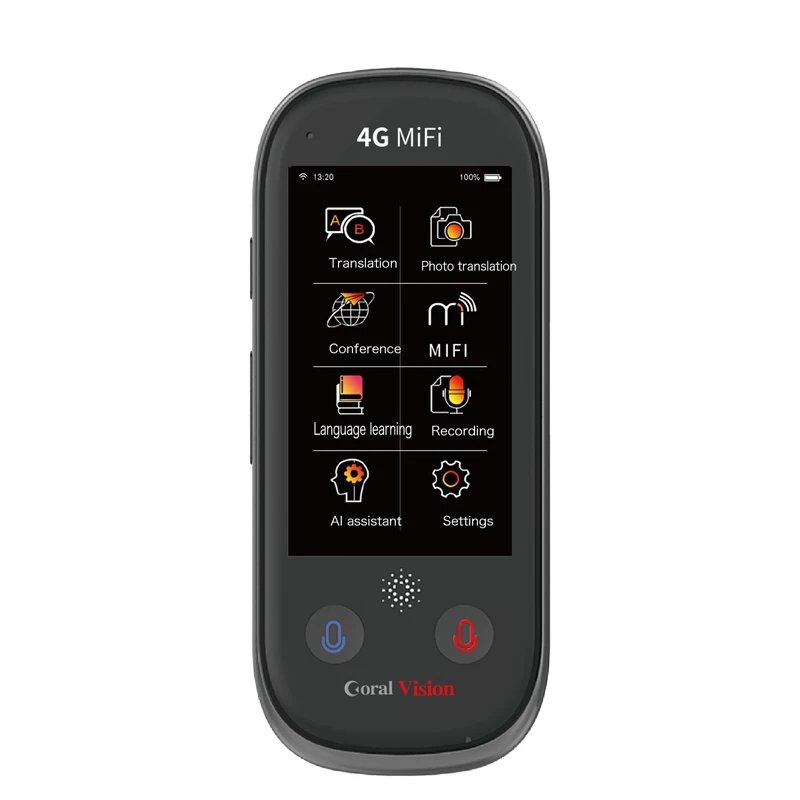 3-inch intelligent voice converter un5 WiFi / 4G portable language converter supports 117 languages