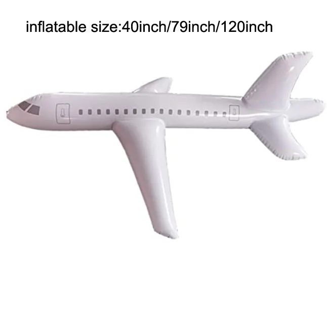 White Large Inflatable Airplane Float Blow Up Airplane Balloon for Outdoor Party Favors Various Ways of Playing