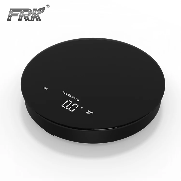 Новые стильные круглые простые дизайнерские красивые и щедрые электронные цифровые кухонные весы со светодиодным дисплеем