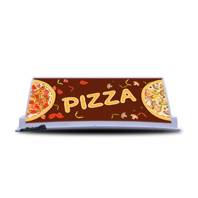 Hot sale Food delivery pizza advertising billboard 12volt magnetic Pizza taxi top light