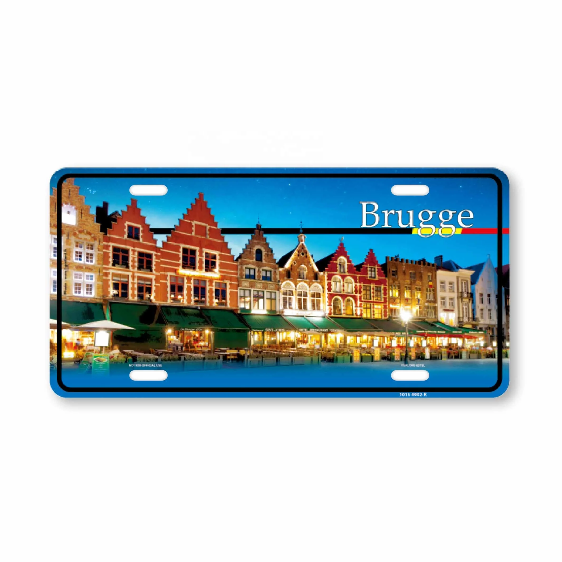 Custom Car Decoration Barcelona License Plate Aluminum Embossed Logo Metal  License Plate