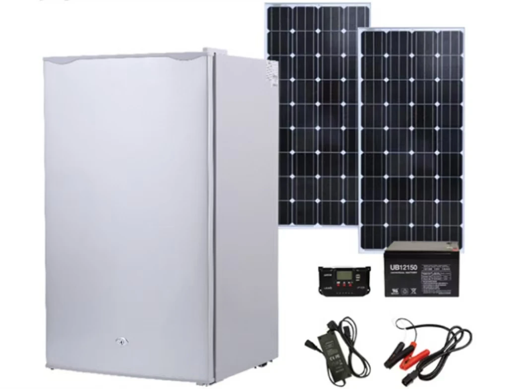 Factory Price DC 12/24V Freezer LP-BC98 Home Apartment Hotel Frozen Double Door Photovoltaic Solar Refrigerator
