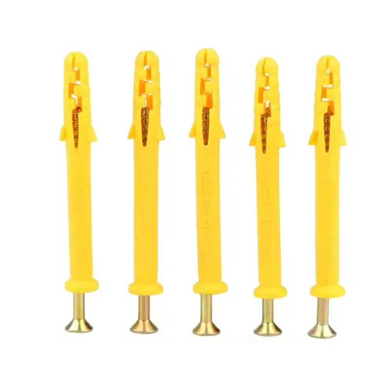 Nylon Expansion Screws With Plastic Wall Plug/nylon Fixing Anchor With Nail Screw
