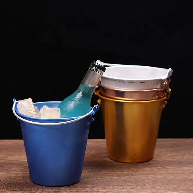 New Design Large Aluminium Alloy Ice Bucket Creative Night Club Ice Bucket Metal Ice Bucket
