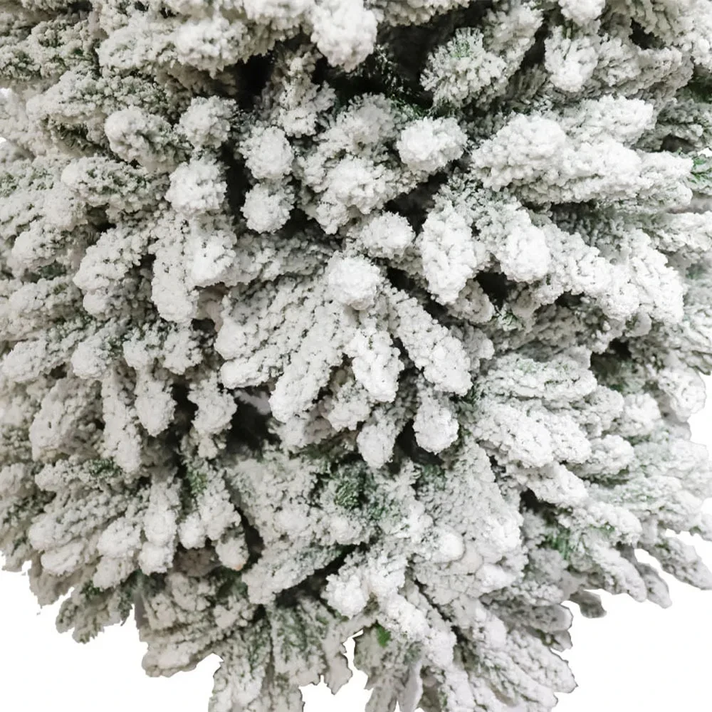 2024 Source Factory New Design Snow Artificial Christmas Tree With Mental Stand and Decorations