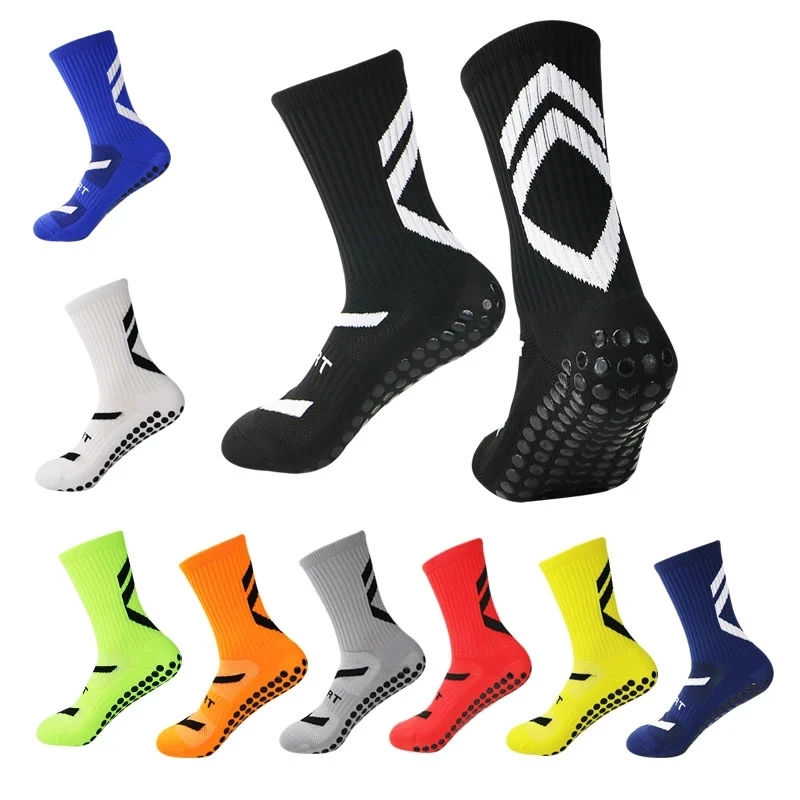 Wholesale Nylon Terry Anti Slip Soccer Football Sport Grip Socks For Men