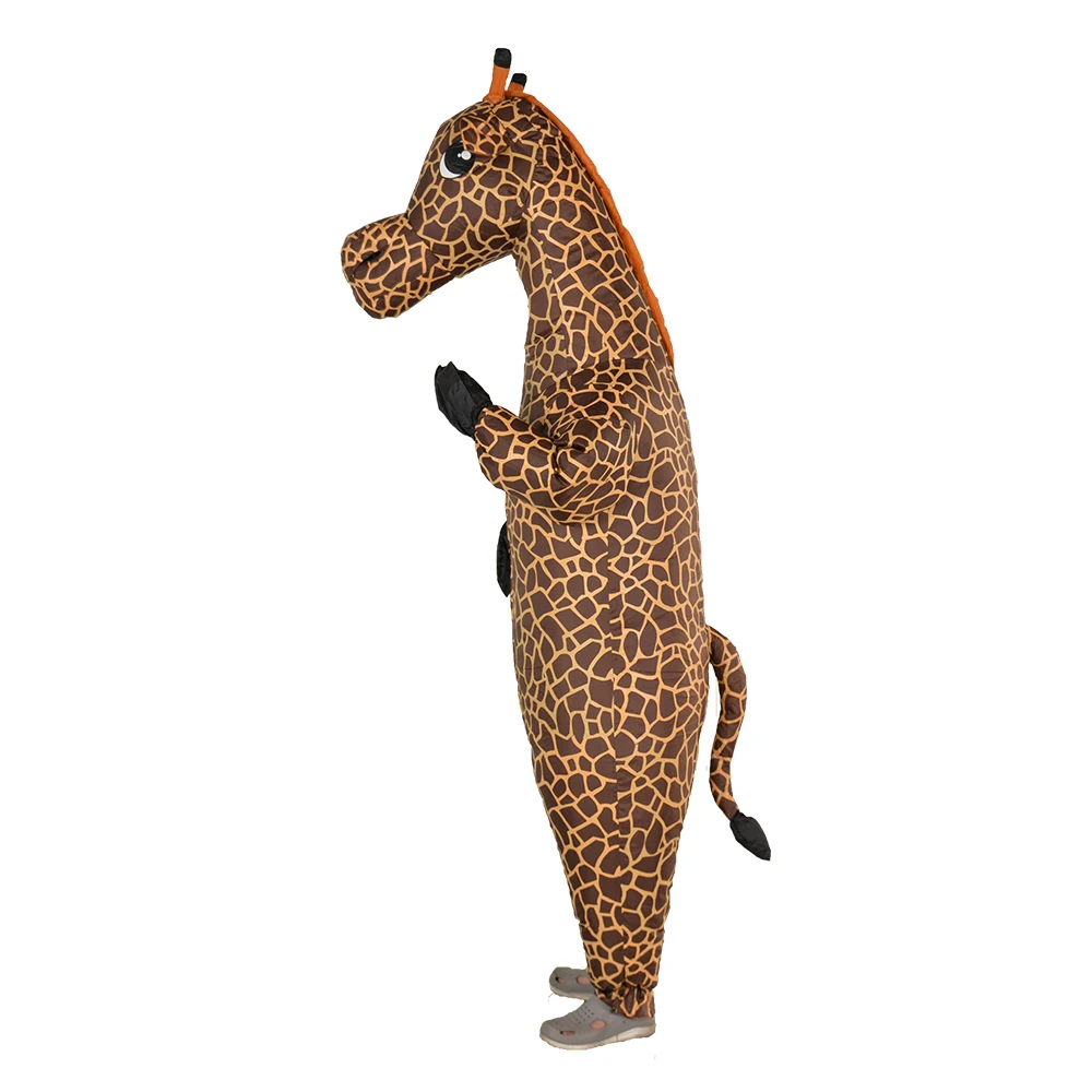 Saygo Customized Low MOQ Low Price Waterproof Cloth Inflatable Giraffe Mascot Costume For Christmas