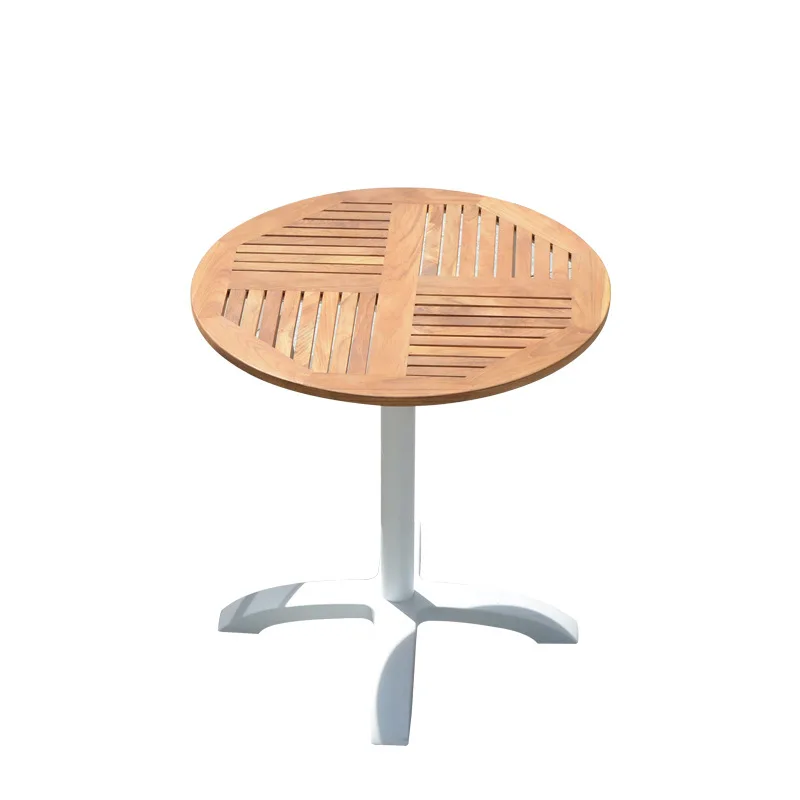 Outdoor Rectangle Plastic Wood Table Multifunctional Cafe Table for Hotels Schools Bedrooms