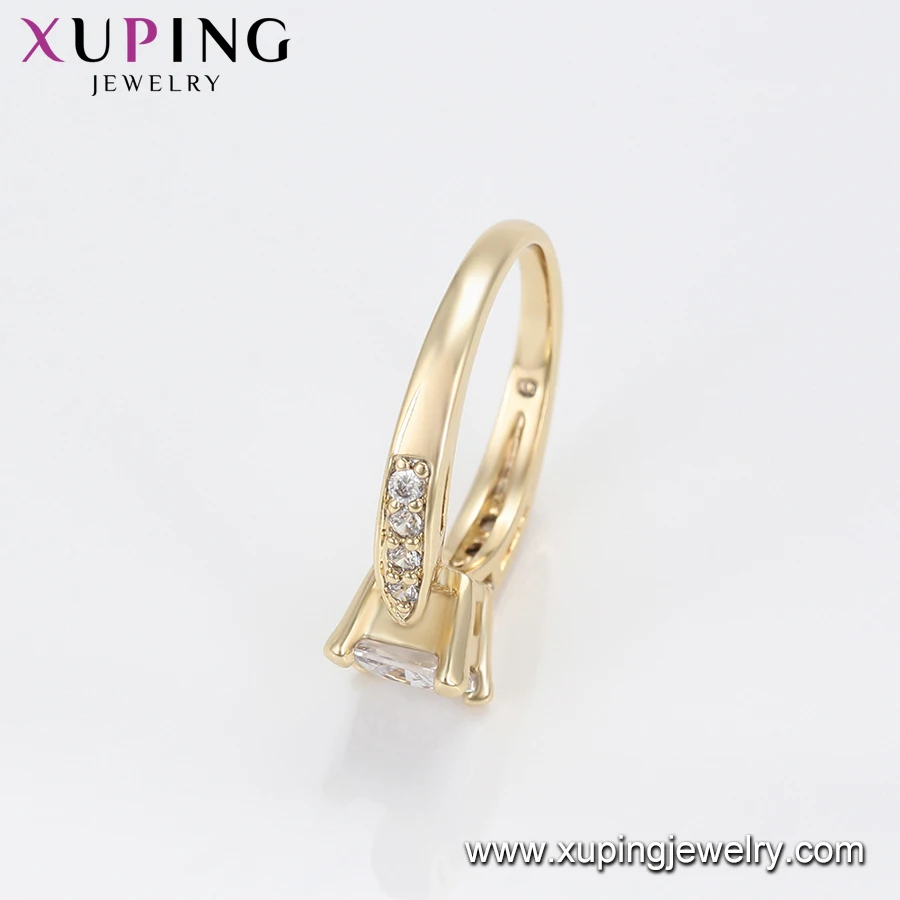  16340 xuping модное Золотое кольцо оптовая продажа новый дизайн большой алмаз 14k позолоченные циркониевые кольца для