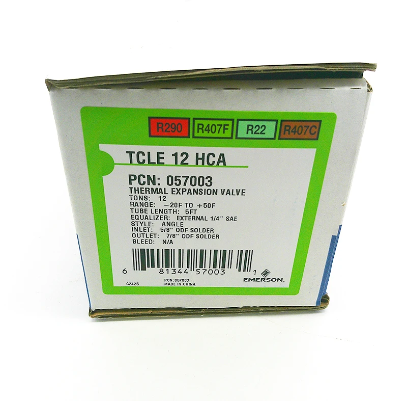 Refrigeration Expansion Valve TCLE12 HCA 12TON R22 407C -20F TO +50F