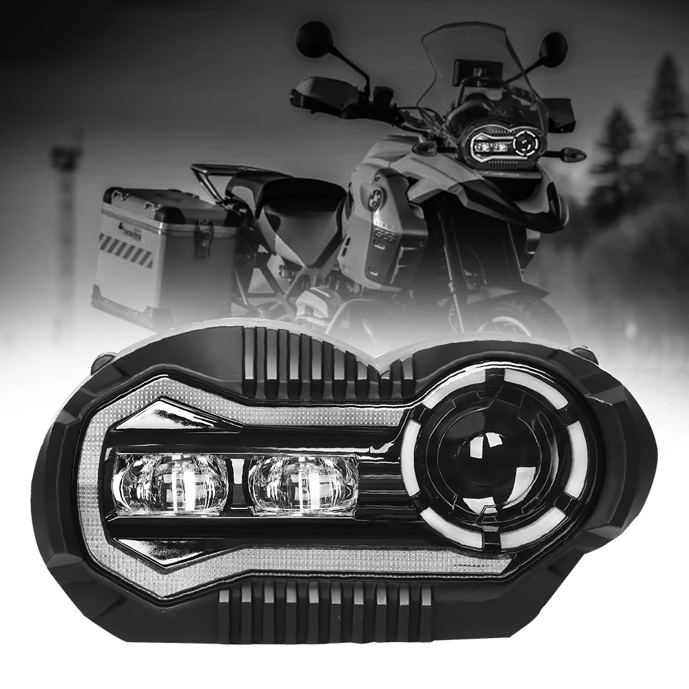 farol de led Loyo Unique Design Motorcycle Led headlight r1200gs With High Low Beams Built-In Emc For Bmw headlight 1200gs