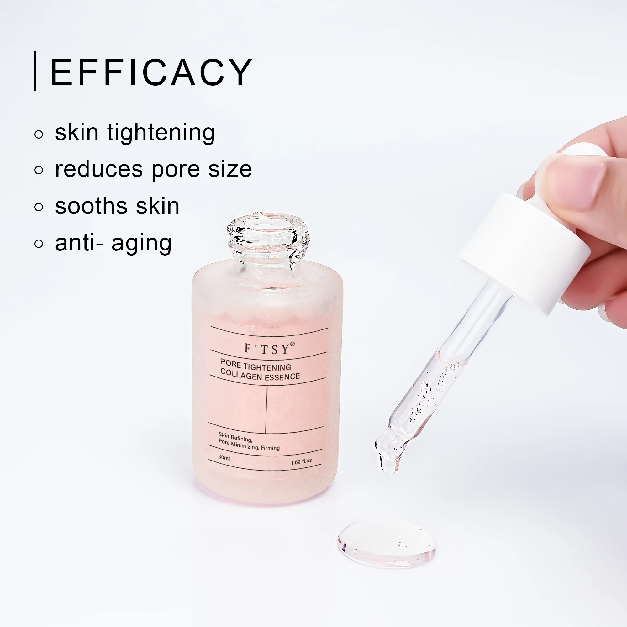 Private Label Face Serum Pore Minimizing Anti-Aging Pore Tightening Collagen Ampoule Skin Care Serum For Face
