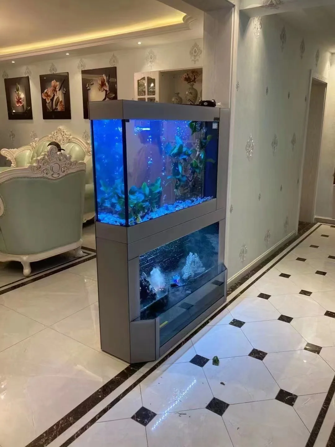 Aquarium Glass Customized Color Use Arowana Koi Fish Landscape Fish Aquarium Tank Fish Tank Vertical Home Aquarium 1000 Liter