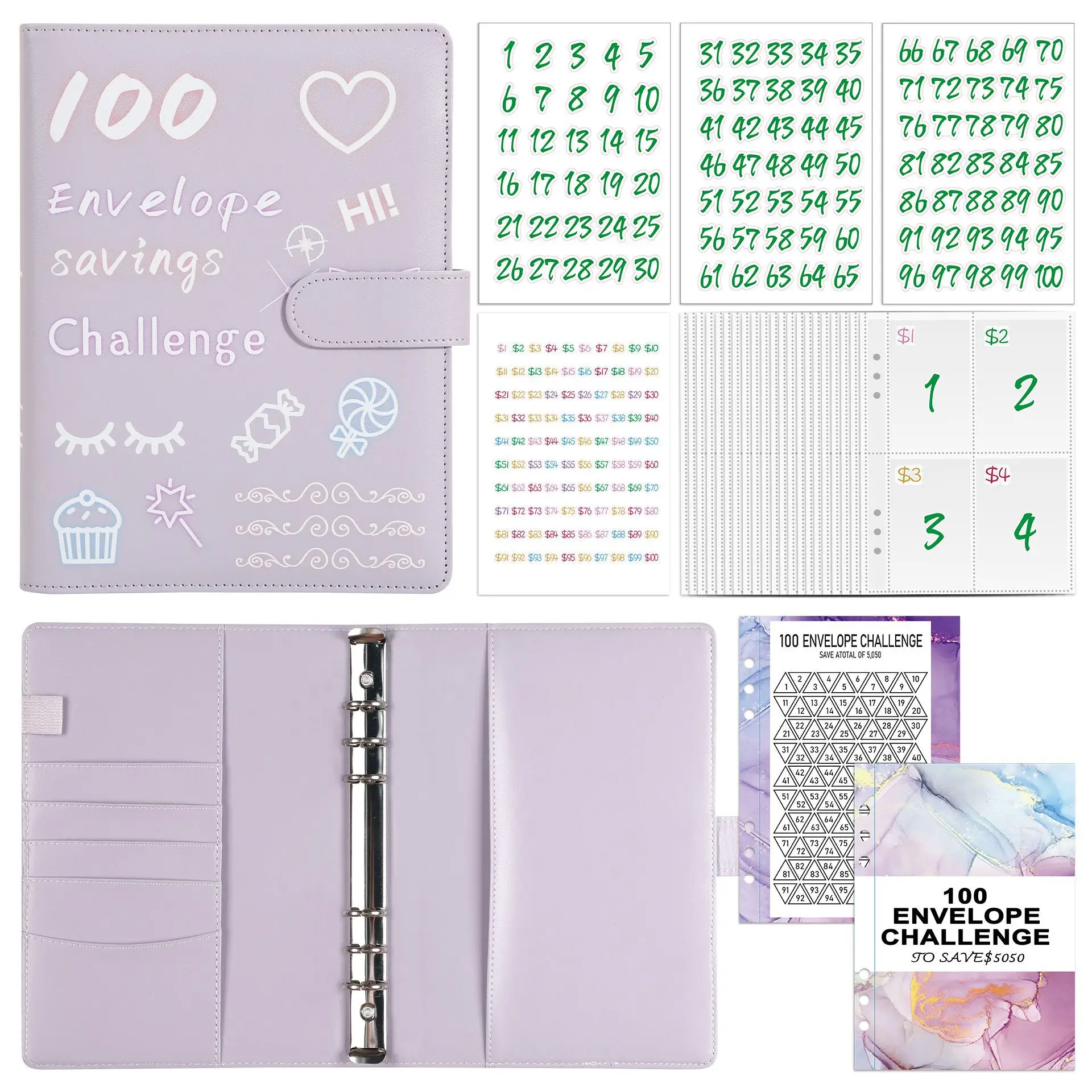 Factory Supply Custom Spiral Planner Printing with Sticker 2023 Unique Luxury Note Book