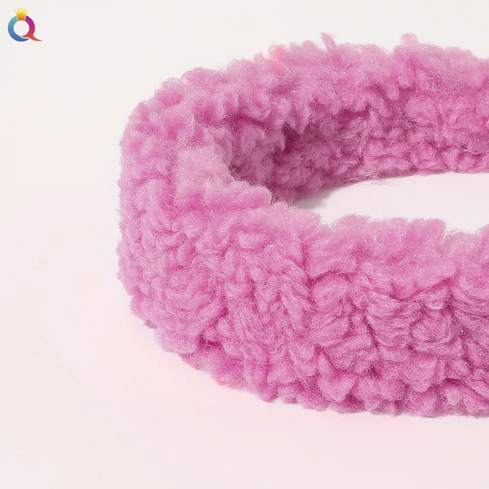 Hot Selling Wide Brim Thick Headband Autumn Winter Imitation Teddy Fur Hair Band For Women