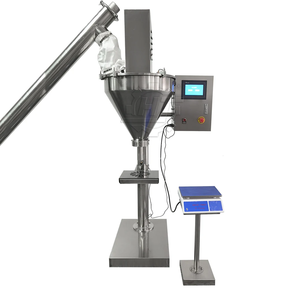 PF-2A Semi Automatic Coffee Powder Filling Packing Machine Auger Filler Pouch Filling Machine Spice Flour Milk Detergent Powder