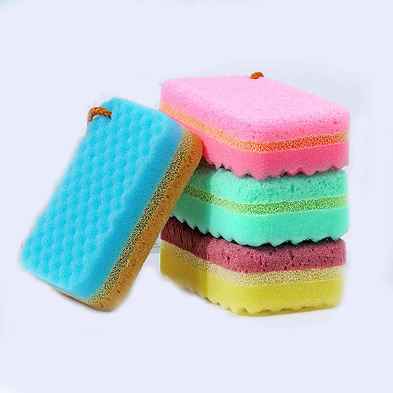 High Foam Body Shower Sponge Exfoliating Scrub for Bathing & Back Cleaning Bath Brushes Sponges & Scrubbers
