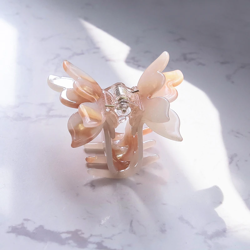 High Quality Shark Clip for Gir Vintage Acetate Clasp Clip Personalized Double Layer Butterfly Hairpin Simple Clip di squalo