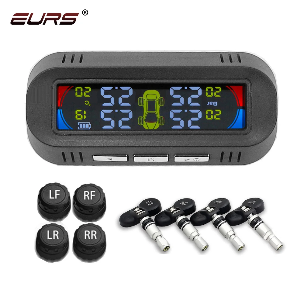 2022 Factory Supply Auto Solar Wireless Tyre Air Internal External Alarm Sensors TPMS Tire Pressure Monitoring Systems for Cars