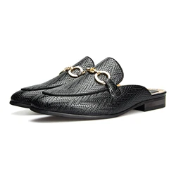 Fashion Outdoor Half Loafers Genuine  men loafer shoes