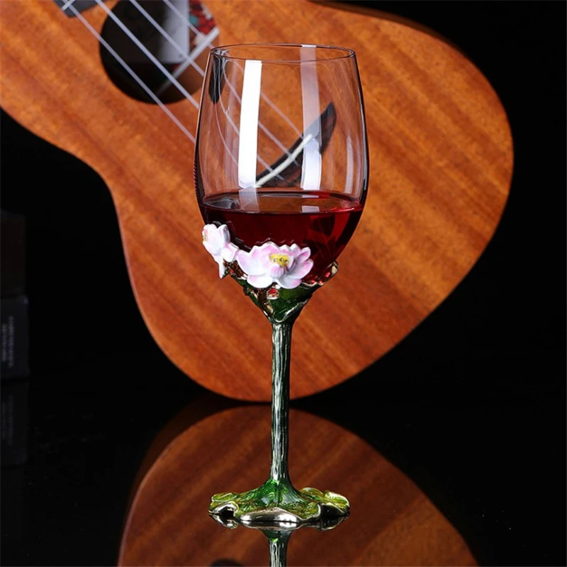 Promotional long stem wine glass set luxury wine glass set for gift