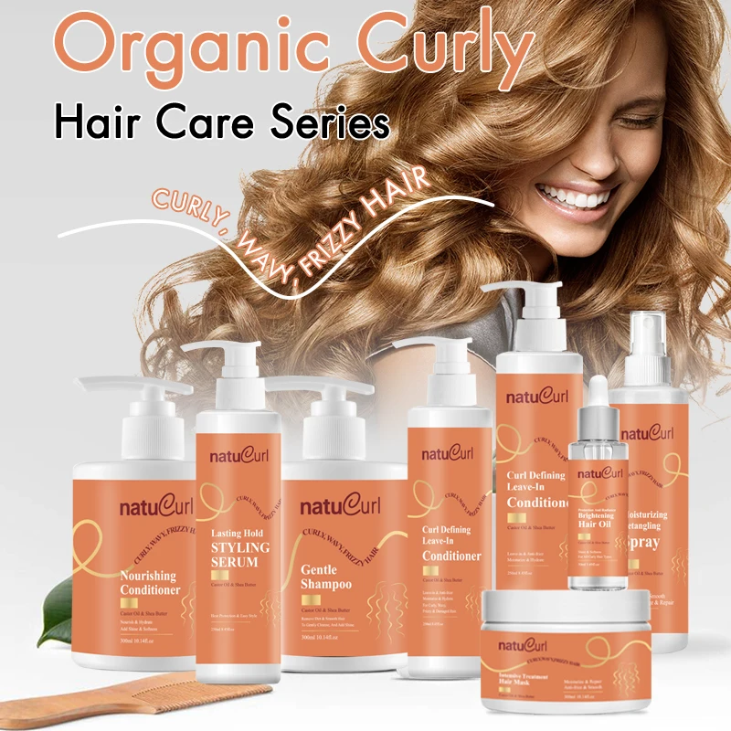 Private Label Curly Hair Care Set Kids Organic Sulfate Free Nourish Repair Hair Shampoo And Conditioner For Frizzy Damaged Hair