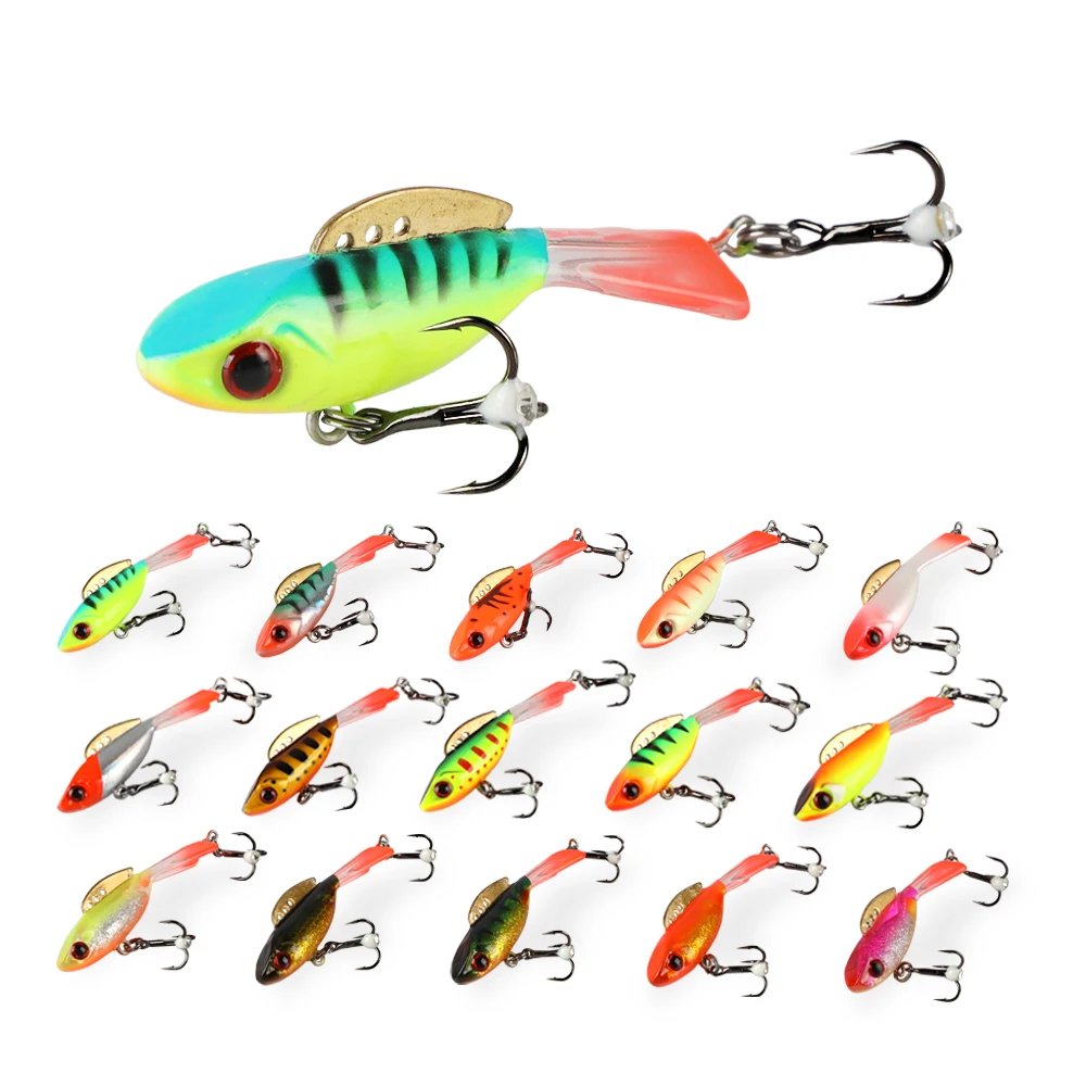 W.P.E Winter Fishing 46mm/55mm 15color Hard Lure Balancer Fishing Tackle Lead Jigging Artificial Bait for Ice