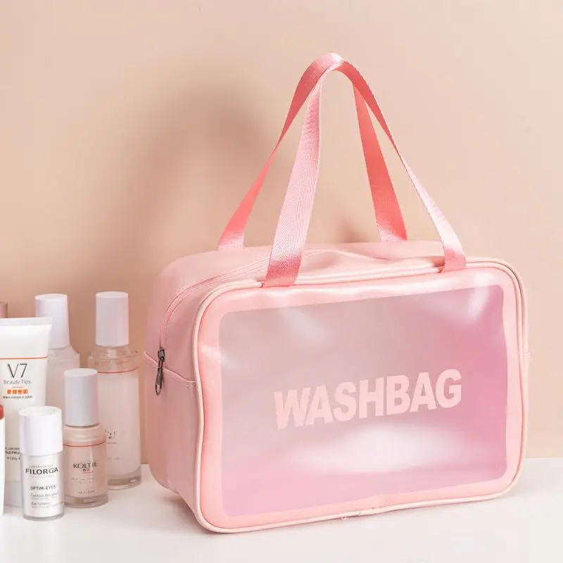 wholesale custom PVC clear cosmetic bag with logo travel cosmetic bag 3pcs set cosmetic gift bags