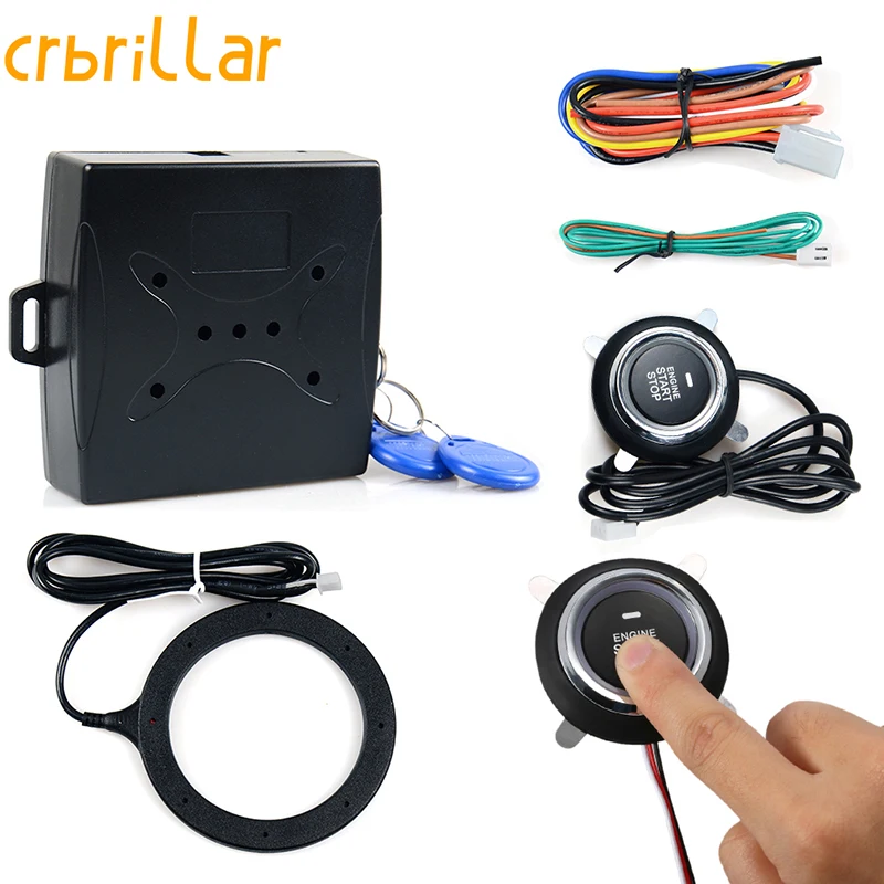 Новый замок 12 В, кнопочный переключатель зажигания, система безопасности, Автомобильная сигнализация