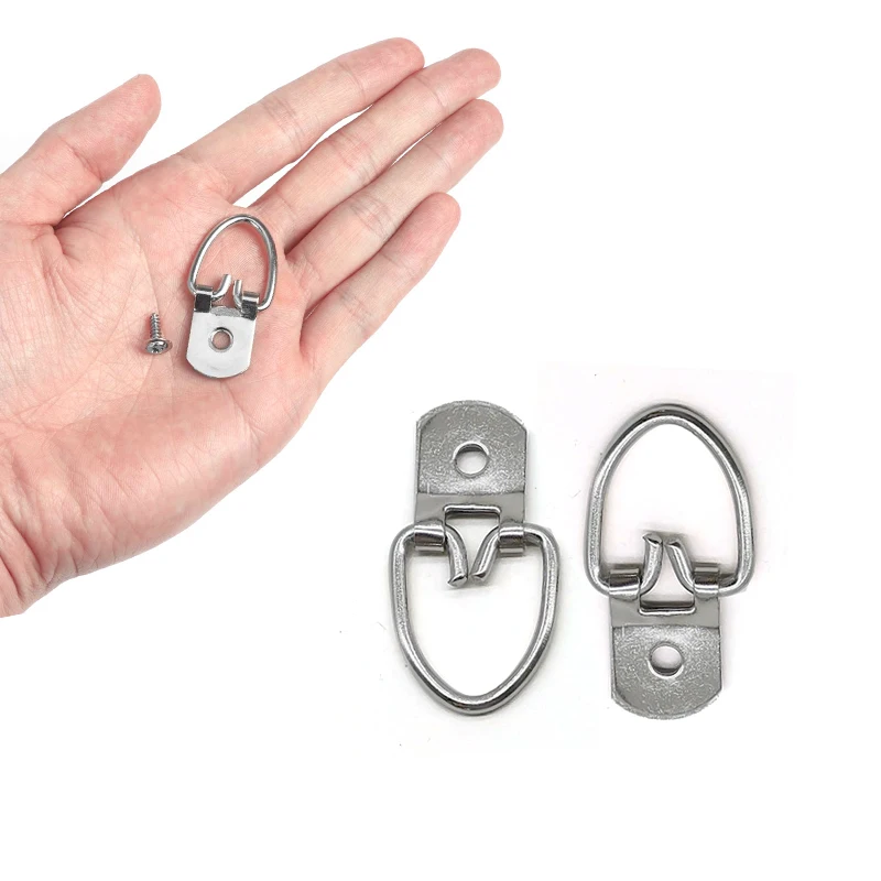 Single Hole D Ring Picture Hangers   with Screws for Home Decoration