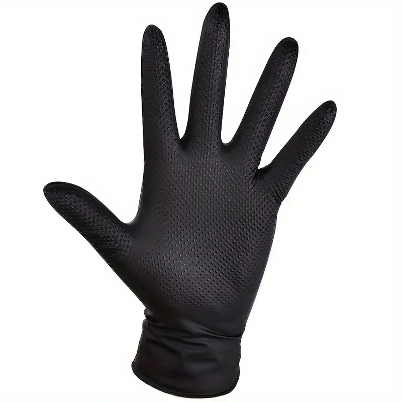 Manufacturer Power Free Automobile Orange Black Nitrile Vinyl Gloves Car Repair Use Heavy Mechanical Mechanic Nitrile Gloves
