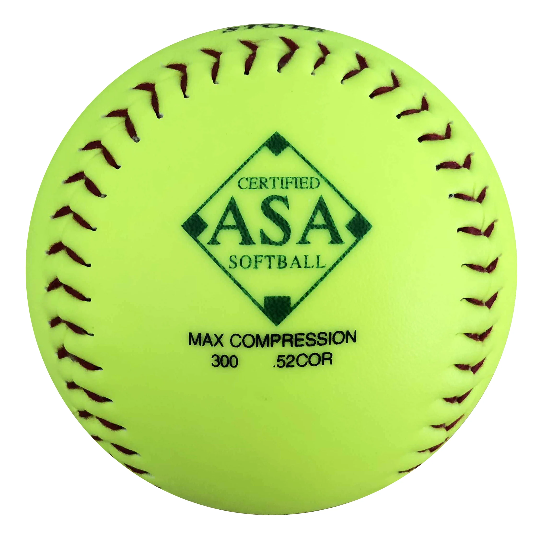 COR.52, 300 фунтов сжатия медленно, оптического желтая кожа + polycore 12 'Софтбол шарики изготовленным на заказ логосом игры качества Софтбол Летучая мышь