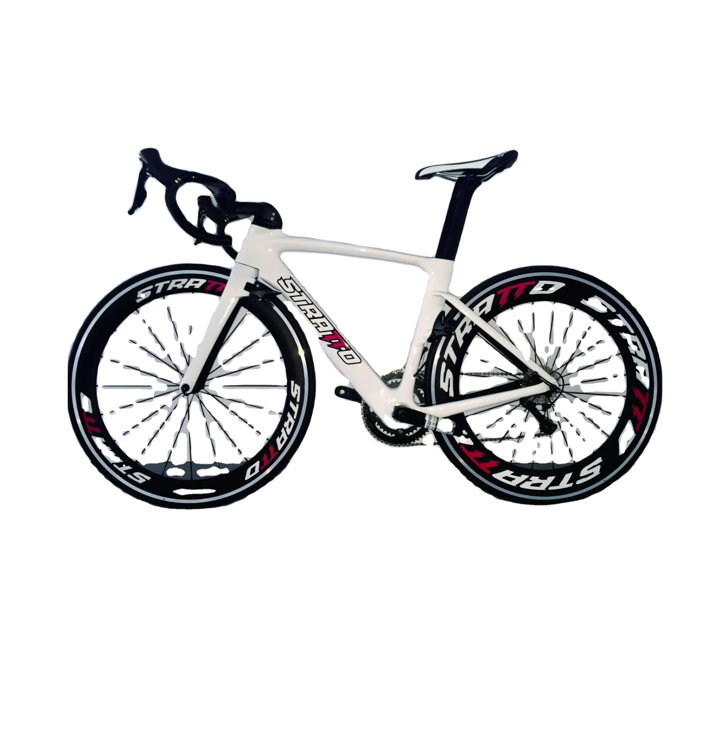Customized White  5800 Groupset Carbon Fiber Frame Racing Road Bicycle