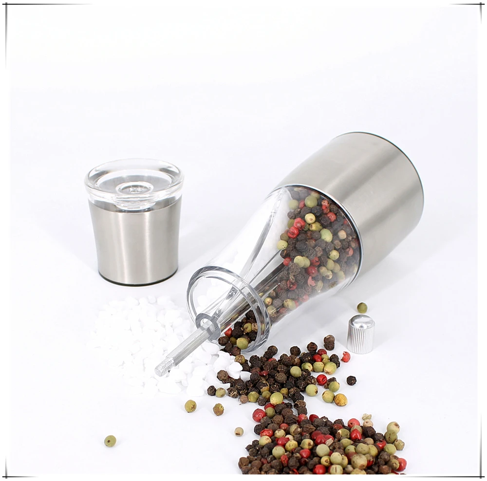 HOT sale 2 in 1 manual salt/pepper mill/ Salt and Pepper Grinder