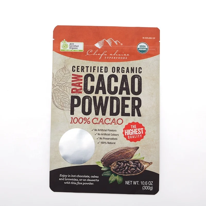 customized size and printing zipper pouch for cigar tobacco packaging