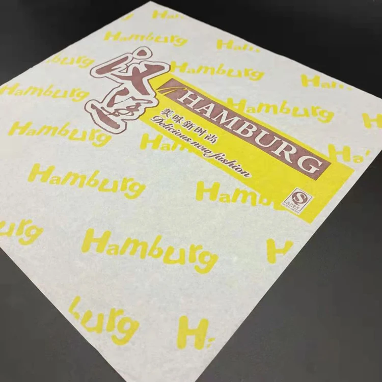
custom burger wrapper paper deli paper coated paper for food 