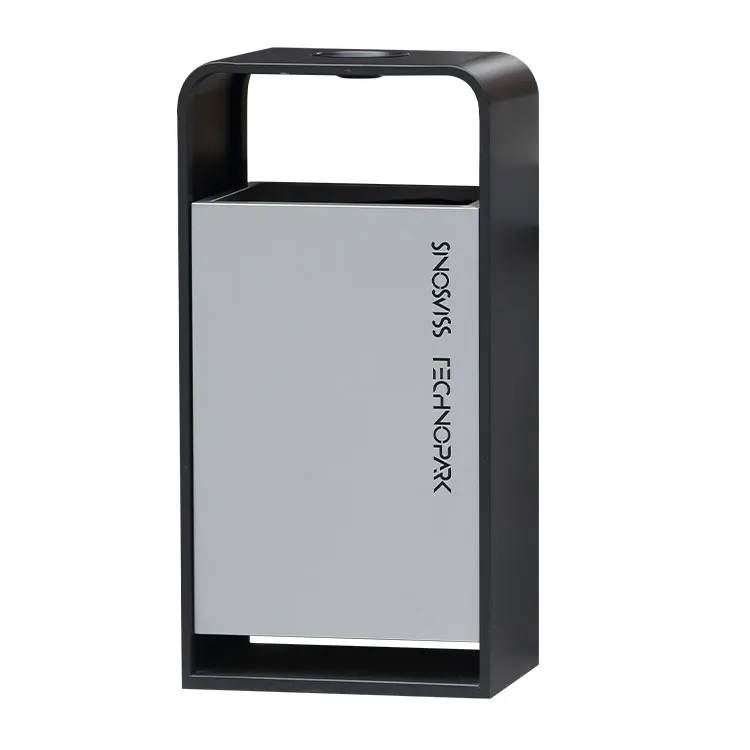 outdoor rectangular metal garbage container trash can outside garden street recycle waste bin public commercial steel dustbin