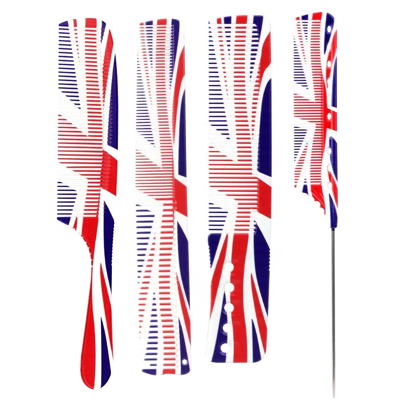 Marigold Plastic Salon detangling hair brush afro double sided hair edge control brushes comb hair straightener British comb