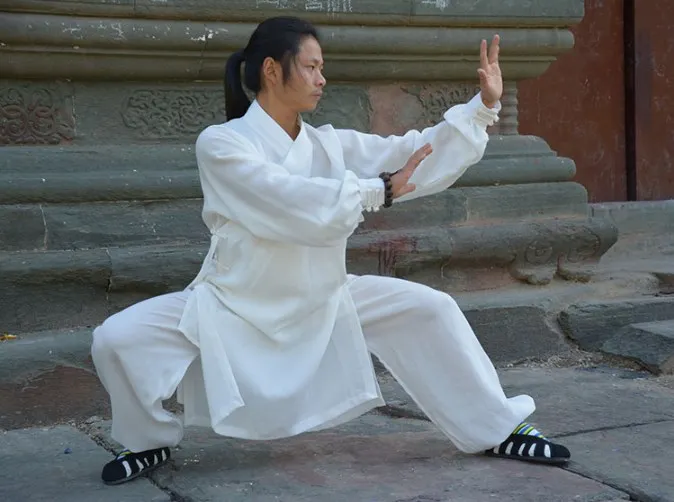 Китайская форма кунг-фу Wudang Taoist одежда Тай-Чи халат шаолин буддийские монахи